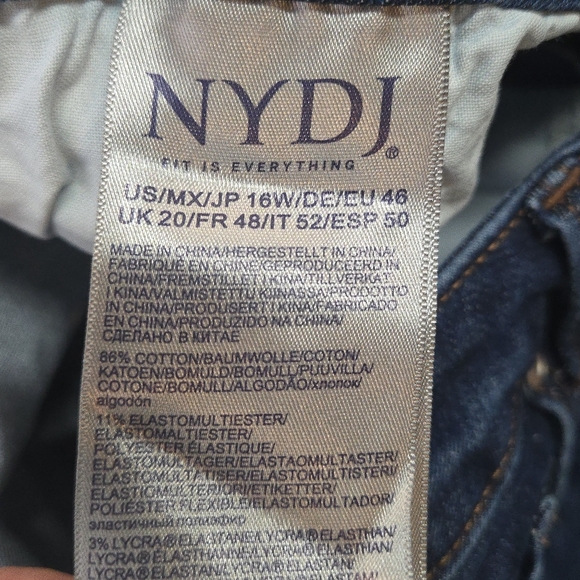 NYDJ Julia Flare Jeans Gold Coast Size 16W - Picture 7 of 8